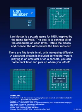 LAN Master (World) (NESDev 2011) (Aftermarket) (Homebrew) box cover back